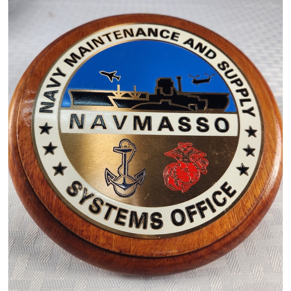 US Navy USN‎ Maintenance & Supply Systems Command  NAVMASSO Plaque Sign Vintage